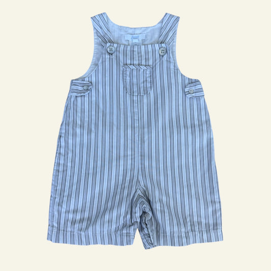 Jacadi Paris grey stripe shortalls size 00