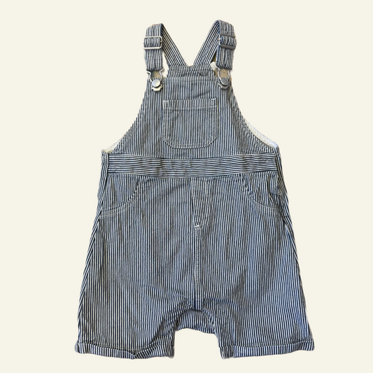 M&S Blue and white stripe overalls size 2