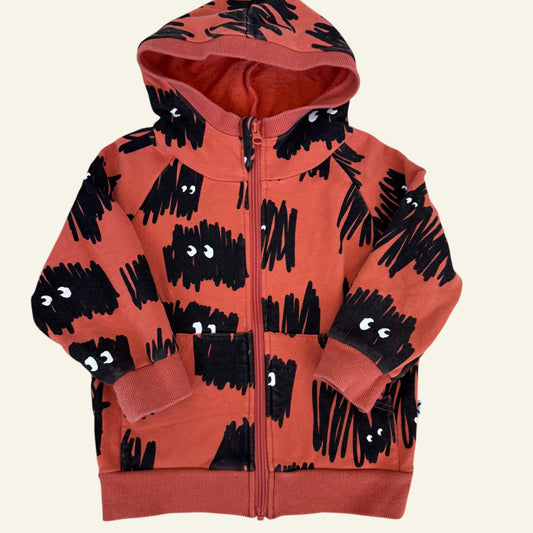 Minti red monster jacket size 3