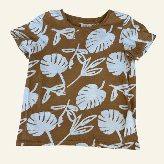 Seed orange palm leaf t-shirt size 6