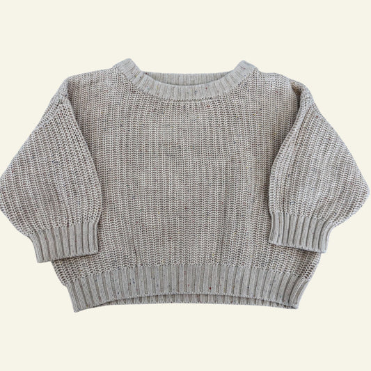 Ziggy Lou beige rainbow fleck knit jumper size 0