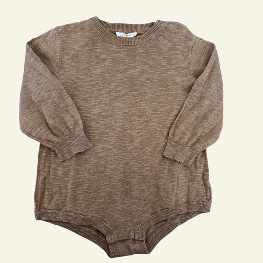 Grown brown textured romper size 1