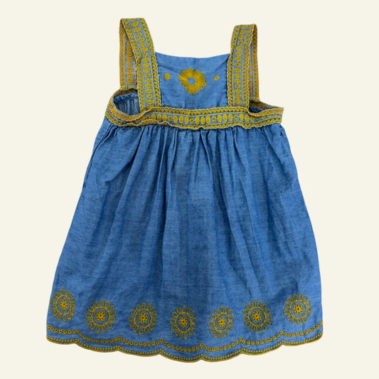 Seed blue embroidered top size 0
