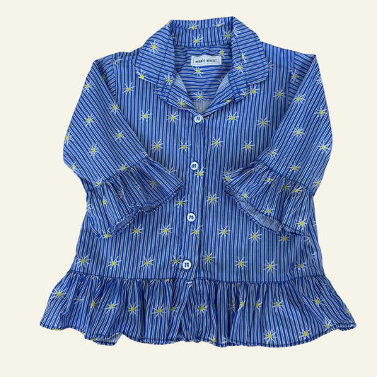 Minnie Minors blue stripe sun top approx size 1