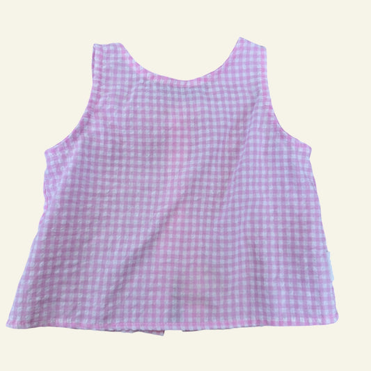 Soll the Label pink gingham top size 1