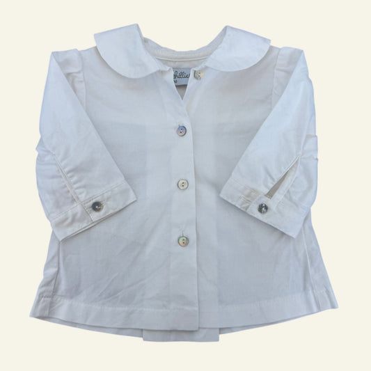 Little Chillies white linen top size 00