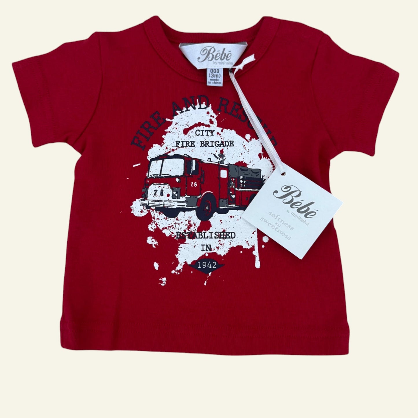 Bebe red firetruck top size 000