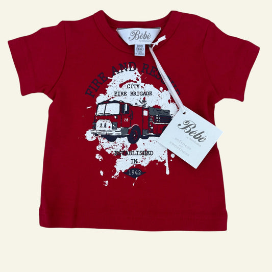 Bebe red firetruck top size 000