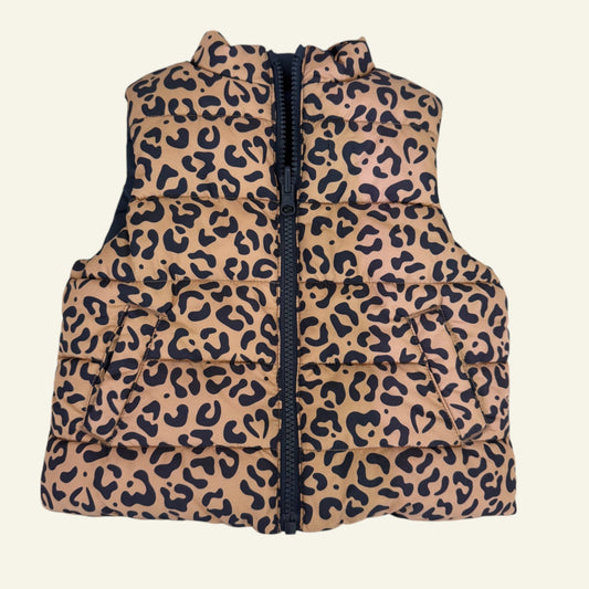 Leopard print reversible vest approx size 2