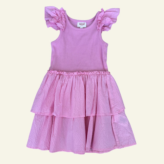 Seed pink layered dress size 3
