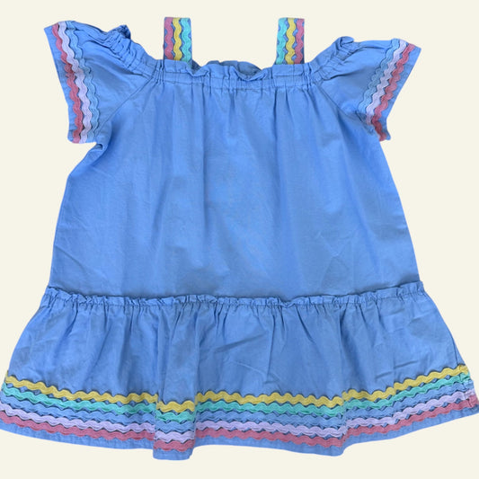Seed blue rainbow dress size 3