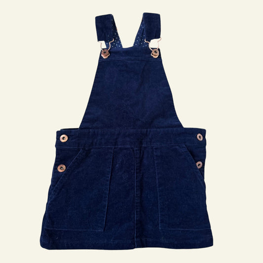 Seed navy cord pinafore dress size 2