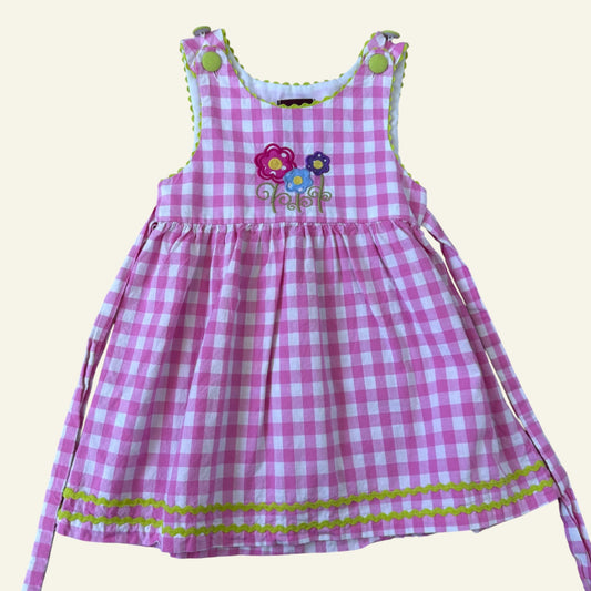 Lil Cactus pink gingham detailed dress size 3