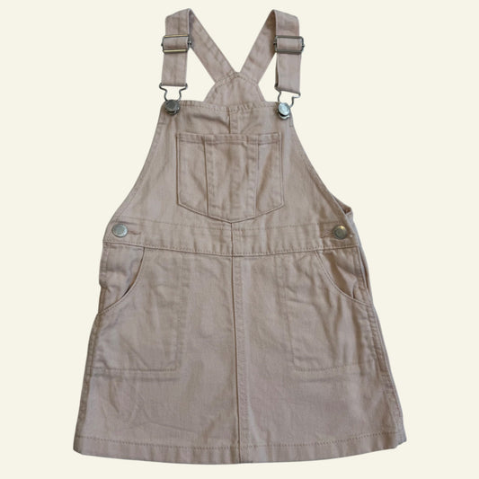 H&M pink denim pinafore dress size 3-4