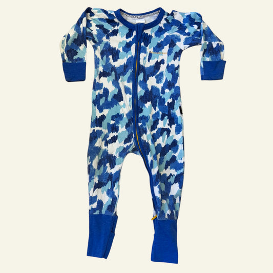 Bonds blue patterned wondersuit size 0