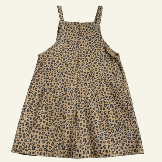 Seed leopard denim pinafore dress size 9