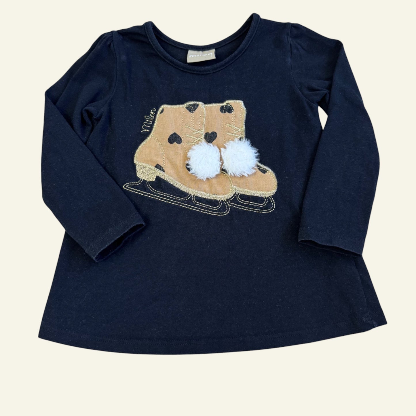 Milon black ice-skate top size 1