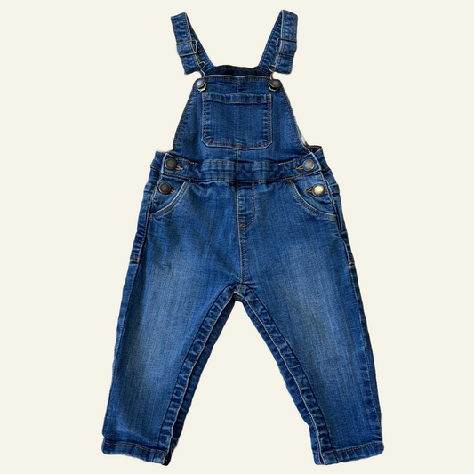Cotton On blue denim overalls size 1
