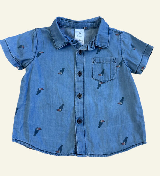 Target denim toucan shirt size 0