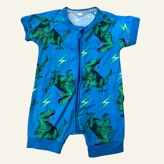 Bonds xmas dino blue wondersuit size 00