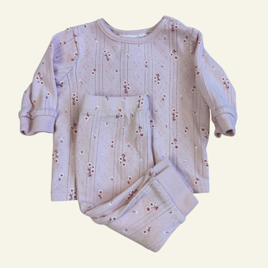 Dymples pink floral pointelle set size 00