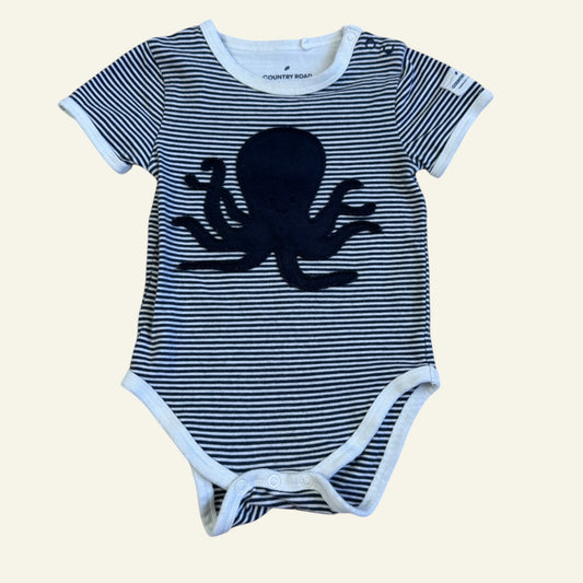 Country Road navy stripe octopus bodysuit size 00
