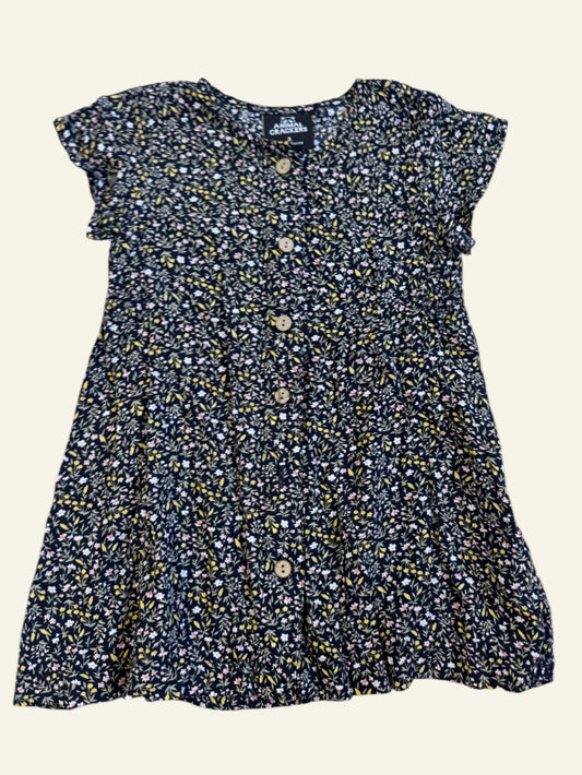 Animal Crackers black floral dress size 3