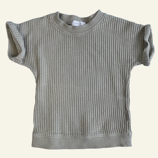 Jamie Kay green waffle t-shirt size 3