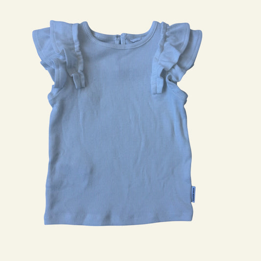 Country Road white frill sleeve top size 12-18 months