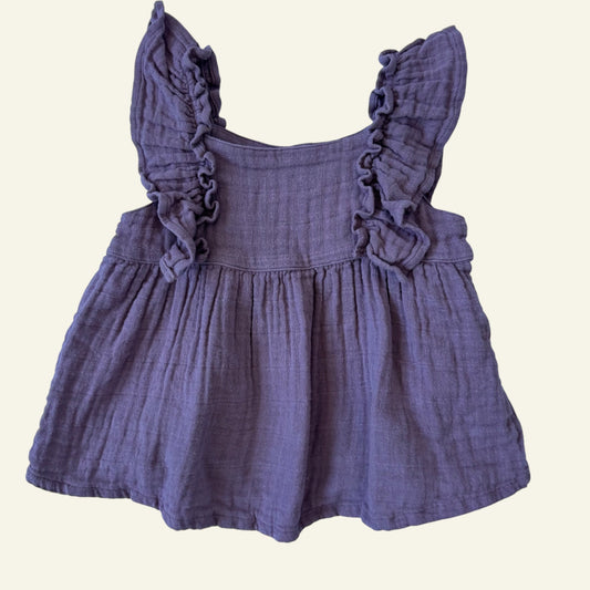 Jamie Kay purple frill top size 6-12 months