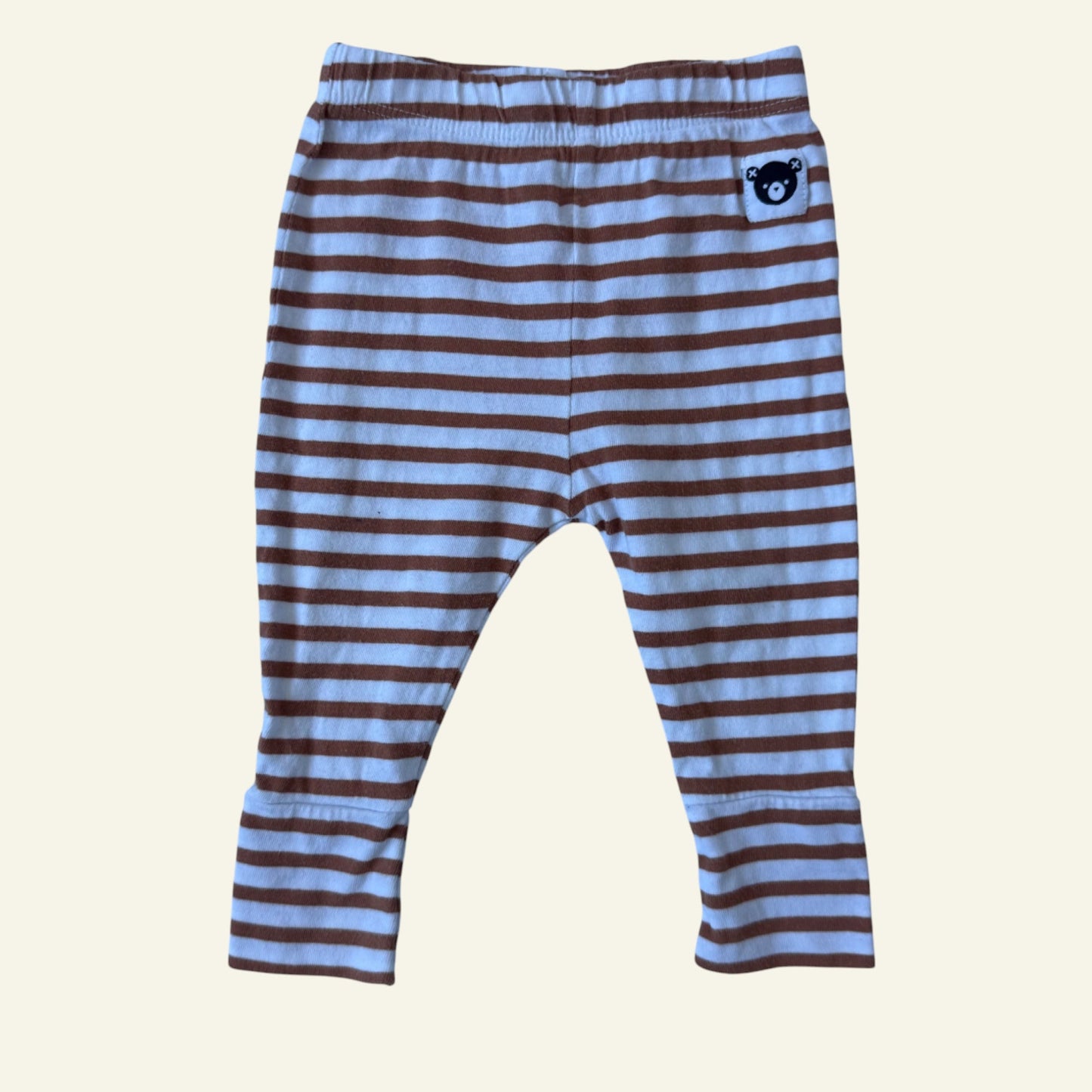Hux baby orange stripe leggings size 000