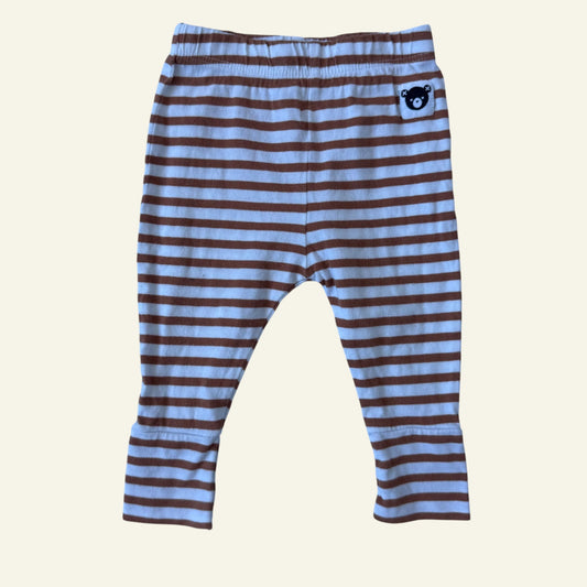 Hux baby orange stripe leggings size 000