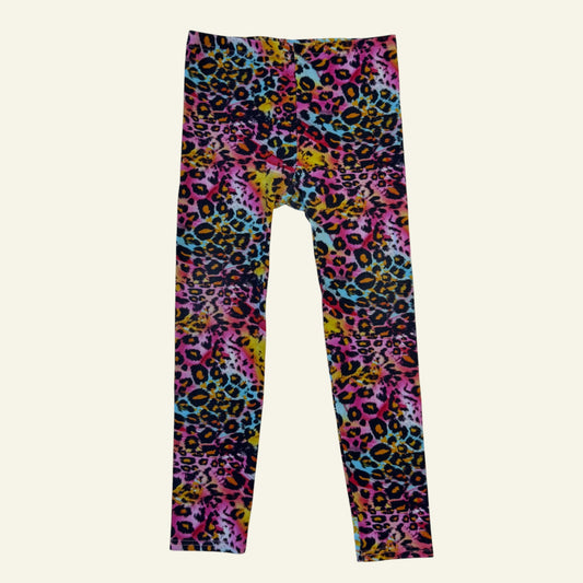 Rock Your Kid rainbow leopard leggings size 7