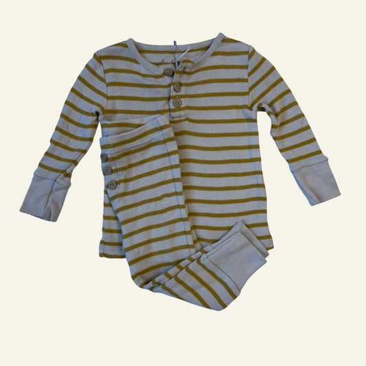 Fin & Vince yellow stripe set size 6-12 months