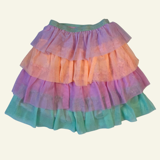 Milkshake rainbow tulle skirt size 7