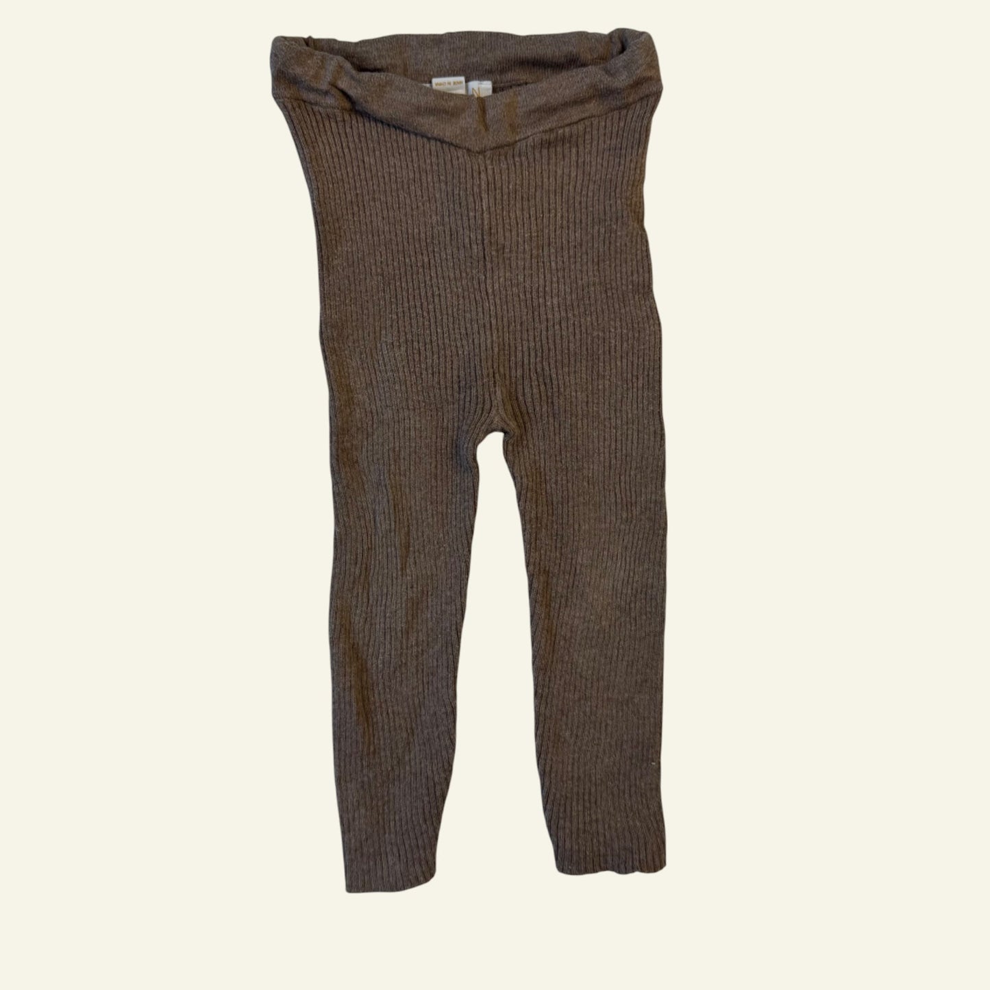 Grown brown knit leggings size 0