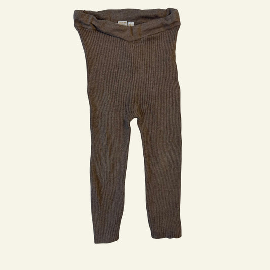 Grown brown knit leggings size 0