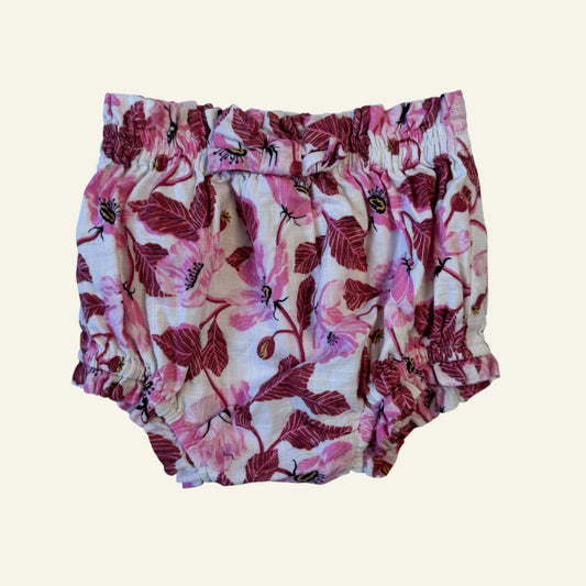 Country Road pink floral bloomer shorts size 12-18 months