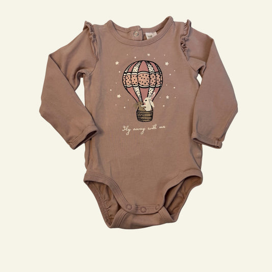 H&M pink bunny onesie size 6-9 months