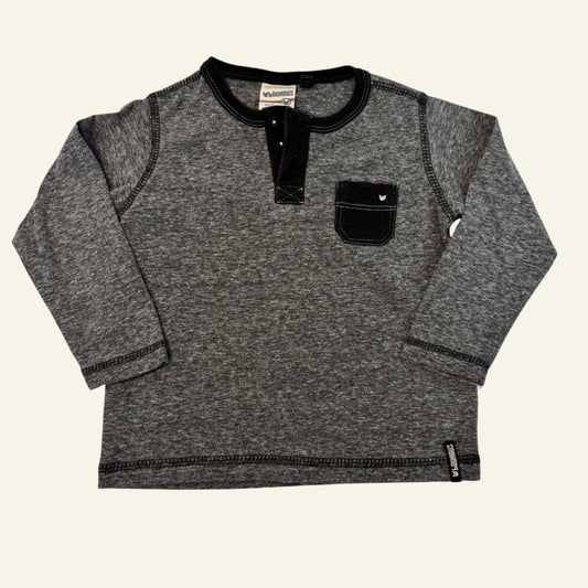 Bauhaus grey long sleeve top size 1