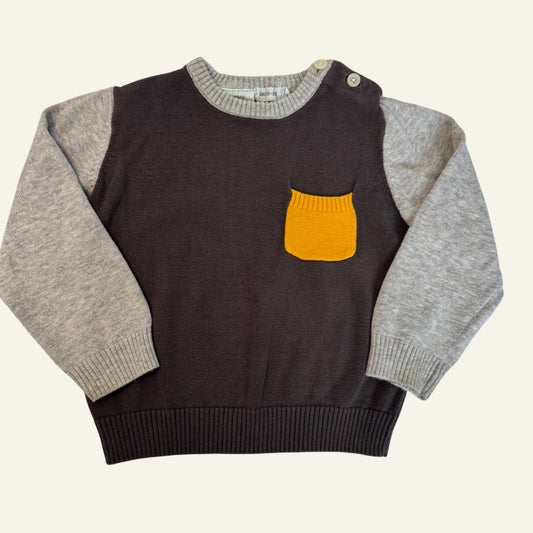 Goldie and Ace grey block jumper size 1