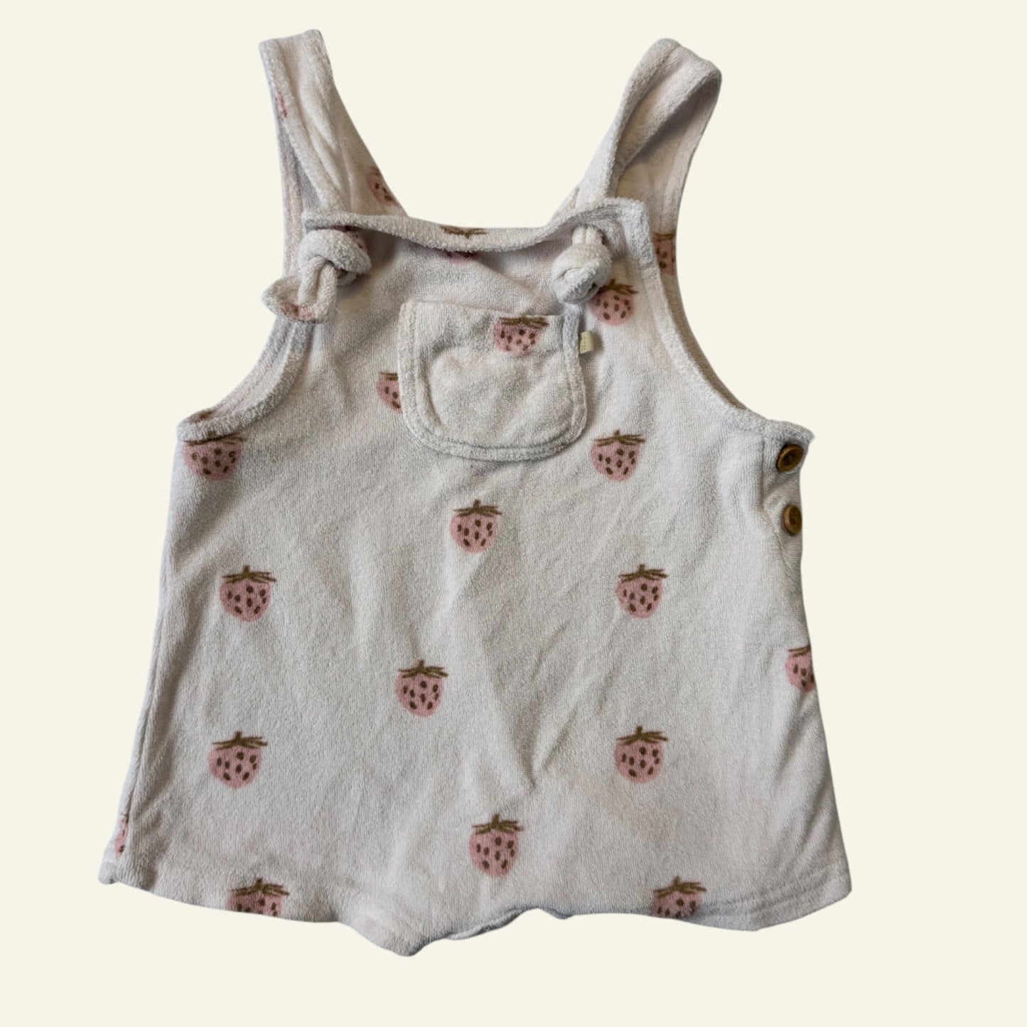 Wilson & Frenchy strawberry overalls size 0
