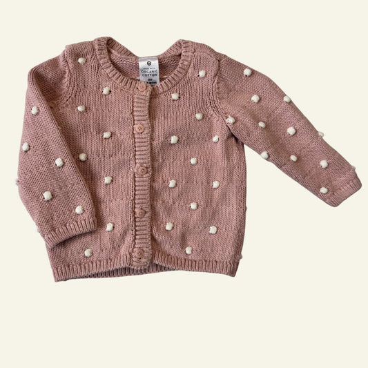 Target pink and white spot cardigan size 00
