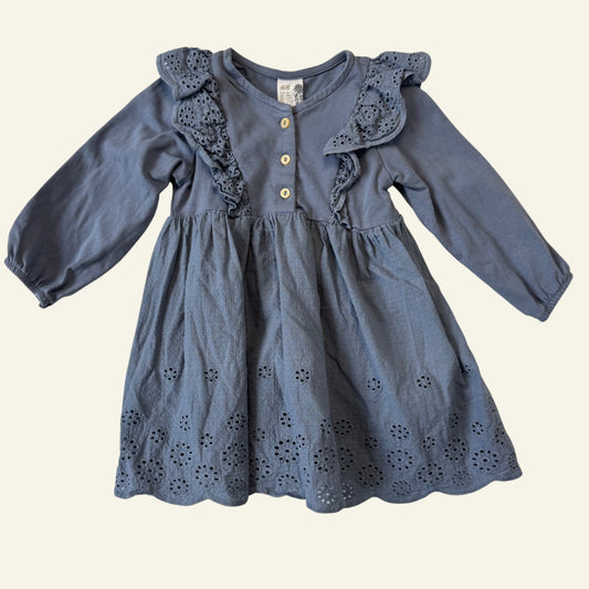 H&M blue dress size 6-9 months (name on tag)