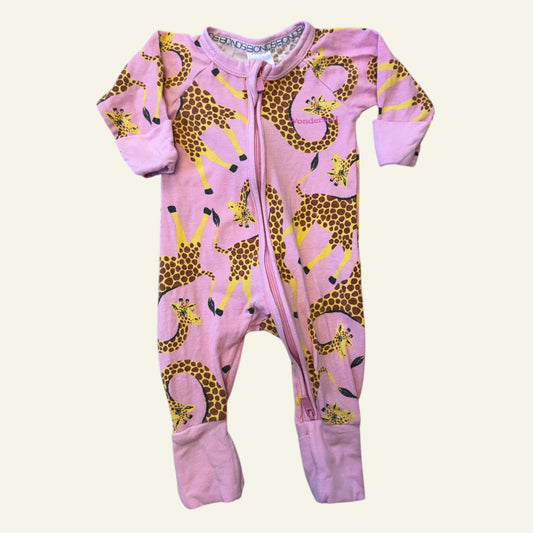 Bonds pink giraffe wondersuit size 0000