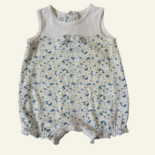 Ollies Place blue floral bodysuit size 0