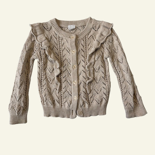 Jamie Kay beige frill sleeve knit size 1