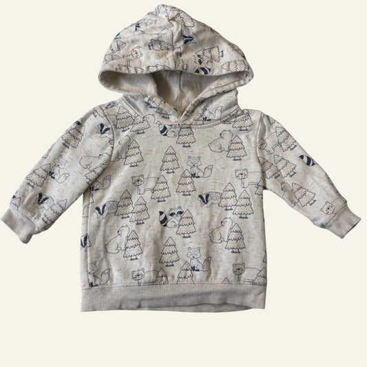 Sprout grey forest friends hoodie size 0