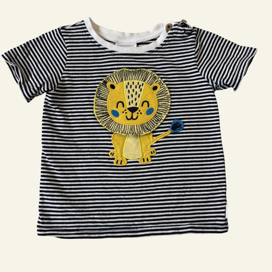 Sprout striped lion t-shirt size 2