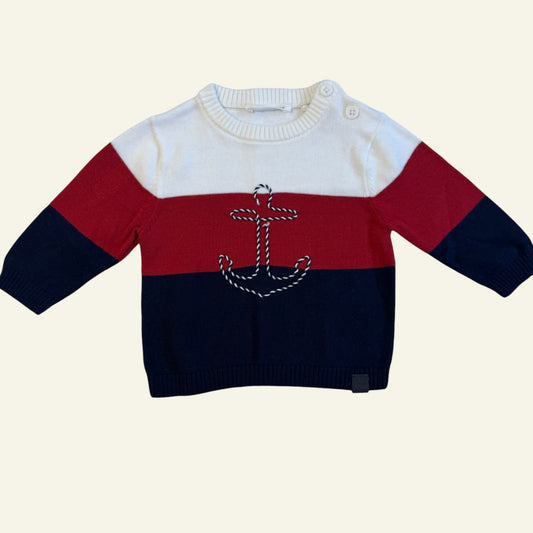 Country Road stripe anchor knit size 000